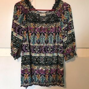 Speechless Multi-color Blouse